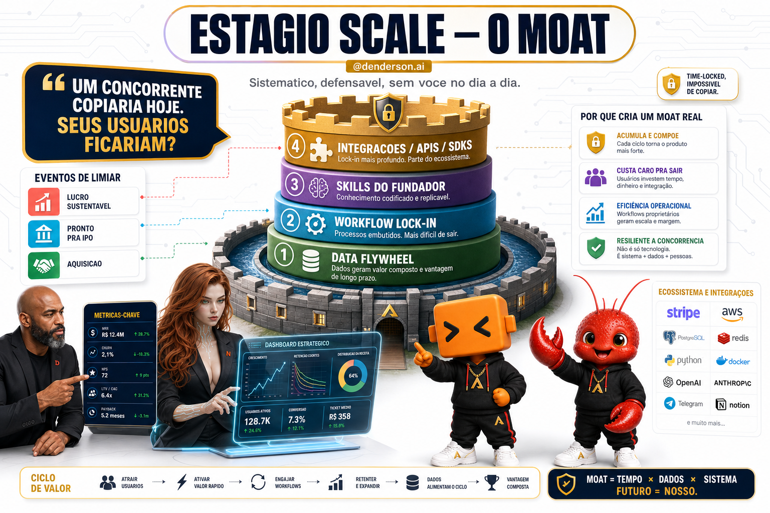 Infografico: estagio SCALE e o moat por profundidade